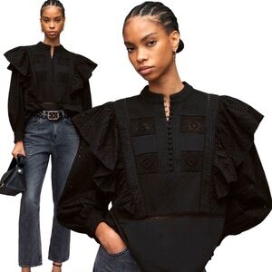 NWOT ALLSAINTS Aubrey Broderie-Anglaise Cotton Top